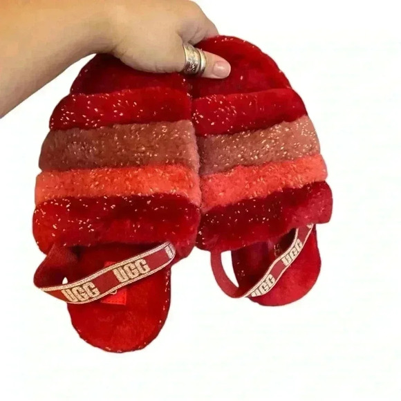 UGG Fluff-Yeah Metallic Sparkle Multi - Picture 2 of 8